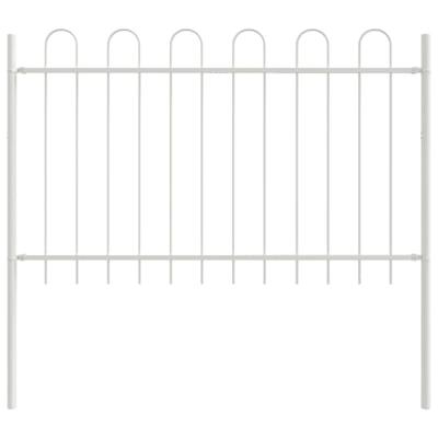 Tuinhek 8 pcs Wit 13,6 x 1 m Poedercoating staal