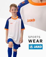 JAKO 4224K Shirt Iconic Km Kids - Wit/Sportroyal/Fluo Oranje - 116 - thumbnail