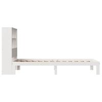 Bed met boekenkast zonder matras grenenhout wit 90x190 cm - thumbnail