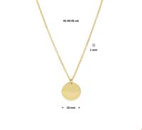 TFT Collier Geelgoud Rondje 1,0 mm x 41-43-45 cm - thumbnail