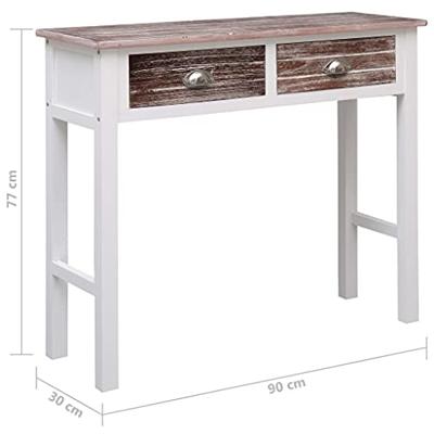 VidaXL Wandtafel 90x30x77 cm hout bruin VidaXL Wandtafel 90x30x77 cm hout bruin