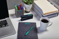 Labeltape Dymo LabelManager D1 polyester 9mm zwart op groen | 5 stuks - thumbnail