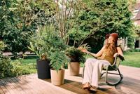 Foss rond 30 cm paddenstoel beige bloempot elho - Elho - thumbnail