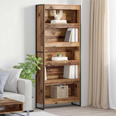 Boekenkast 2 pcs Oud Hout 80 x 30 x 155 cm Bewerkt hout