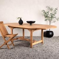 Nohr Ovale Uitschuifbare Tuintafel 'Amberia' Teakhout, 180/240 x 120cm - thumbnail