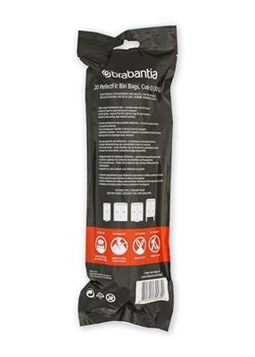 PerfectFit afvalzak met trekbandsluiting code O, 30 liter, 20 stuks/rol - Brabantia - thumbnail