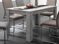 Rechthoekige eettafel NICKY 138 cm beton-zwart - thumbnail