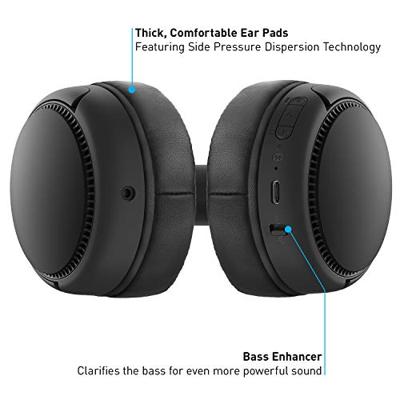 Panasonic RB-M300BE-K Bluetooth over-ear hoofdtelefoon (spraakbediening, XBS - extra bas, 1,2 m kabel, tot 50 uur batterijduur) zwart