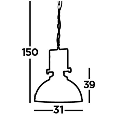 Searchlight Chrome hanglampIndustrial Pendants Ø 31cm - 2297CC