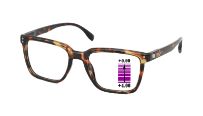 Leesbril Vista Bonita Cubo XL -progressief-Hub Havanna-+4.00