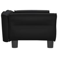 VidaXL Hondenmand 70x45x30 cm kunstleer zwart - thumbnail