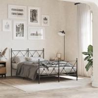 Hoofdbord 120 cm metaal zwart - thumbnail