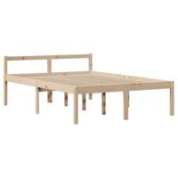 Bed met boekenkast zonder matras massief grenenhout 140x190 cm - thumbnail