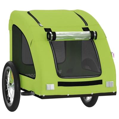 Hondenfietstrailer oxford stof en ijzer groen - thumbnail
