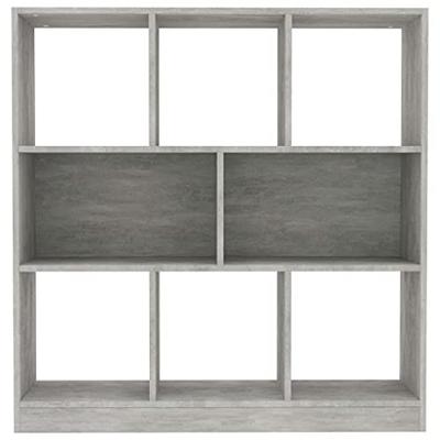 Boekenkast 97,5x29,5x100 cm spaanplaat betongrijs