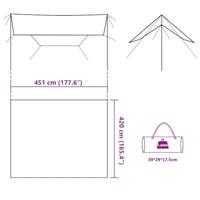 Kampeerluifel waterdicht 451x420 cm bruin - thumbnail