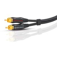 Oehlbach BOOOM 200 [2x Cinch-stekker - 1x Cinch-stekker] 2.00 m Antraciet Vergulde steekcontacten - thumbnail