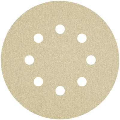 Ivana 56404 ronde schuurschijf [50st] met klittenband 8-gats Ø 125 mm korrel 180