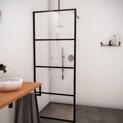 AQS Inloopdouche Frame 110x200 cm 8 mm NANO Glas Mat Zwart Raster Aqua Splash AQS Inloopdouche Frame 110x200 cm 8 mm NANO Glas Mat Zwart Raster Aqua Splash