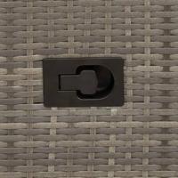 3-delige Bistroset met kussens poly rattan grijs - thumbnail