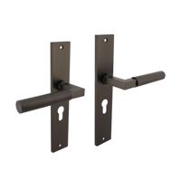 Deurkruk Baustil op langschild 245x45mm profielcilindergat 55mm antraciet-grijs - thumbnail