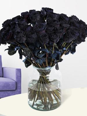 50 zwarte rozen - XL rozen 50 zwarte rozen - XL rozen