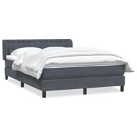 Boxspring met matras fluweel donkergrijs 140x210 cm - thumbnail