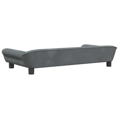 VidaXL Hondenmand 100x50x21 cm fluweel donkergrijs