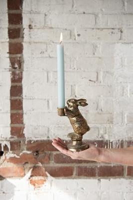 Clayre & Eef Kandelaar Konijn 12x10x30 cm Goudkleurig Ijzer Clayre & Eef Kandelaar Konijn 12x10x30 cm Goudkleurig Ijzer