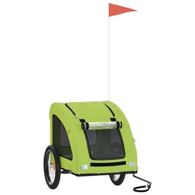 Hondenfietstrailer oxford stof en ijzer groen - thumbnail