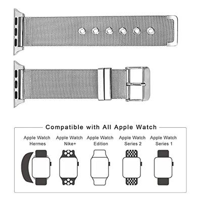 Milanese met gesp bandje - Rosé goud - Geschikt voor Apple Watch 44mm / 45mm / 46mm / 49mm - thumbnail