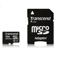 Transcend Ultimate (600x) microSDHC-kaart Retail 16 GB Class 10, UHS-I Incl. SD-adapter - thumbnail