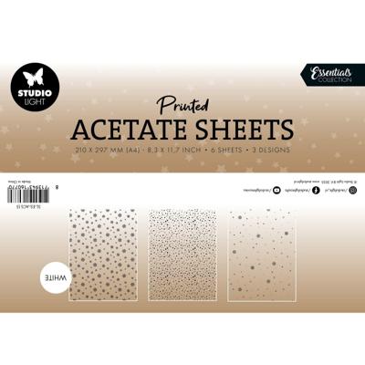 Studio Light • essentials acetate sheet snowflakes white
