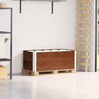 VidaXL Palletopzetranden 2 st 100x50 cm massief grenenhout bruin - thumbnail