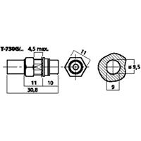 Monacor T-730G/RT Cinch-inbouwbus - thumbnail