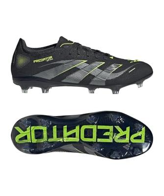 adidas Predator Pro Gras Voetbalschoenen (FG) Zwart Donkergrijs Neongeel