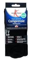 Lucovitaal Koper Geweven Compressie Steunkousen Zwart 36-41 - thumbnail