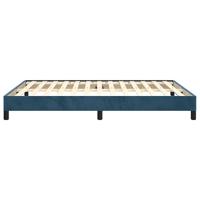Bedframe zonder matras 140x190 cm fluweel donkerblauw - thumbnail