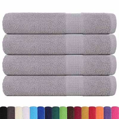 VidaXL Saunahanddoeken frogn 4 st 80x200 cm 360 g/m² grijs