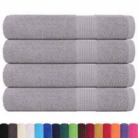 Saunahanddoeken 4 st 80x200 cm 360 g/m 100% katoen grijs - thumbnail