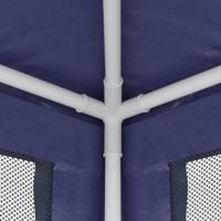 Partytent met 4 mesh zijwanden 2,5x2,5 m HDPE blauw - thumbnail