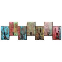 Kapstok met 7 haken massief gerecycled hout - thumbnail