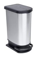 Rotho paso duo pedaalemmer 50l zilver/metallic - thumbnail