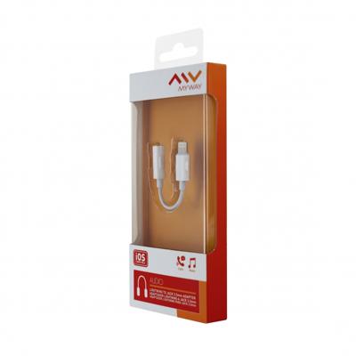 Audio Jack naar Lightning Kabel Myway MWADP0001- LTN01 Wit Audio Jack naar Lightning Kabel Myway MWADP0001- LTN01 Wit