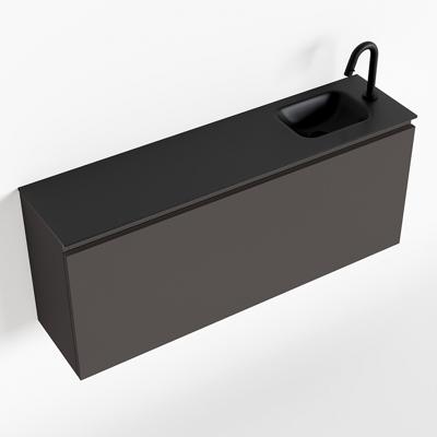 MONDIAZ OLAN 120cm toiletmeubel dark grey. LEX wastafel urban rechts 1 kraangat MONDIAZ OLAN 120cm toiletmeubel dark grey. LEX wastafel urban rechts 1 kraangat