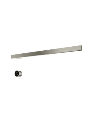 Hotbath &MORE set van 1 rails RAS80 SQUARE 80 cm met separate schakelaar en inbouw element Geborsteld Nikkel (RAS80-1GN)