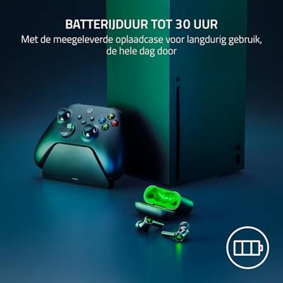 Razer Hammerhead HyperSpeed Draadloze Multiplatform-Gaming-Hoofdtelefoon voor Xbox (True Wireless Earbuds Met HyperSpeed Wireless, Chroma RGB en Bluetooth 5.3), Zwart