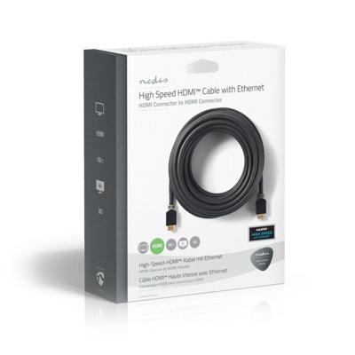 Nedis CVBW34000AT100 High Speed ??hdmi™-kabel Met Ethernet Hdmi™ Connector Hdmi™ Connector 4k@60hz Arc 18 Gbps 10.0 M Rond Pvc Antraciet Doos