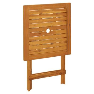 3-delige Bistroset polypropeen en massief hout grijs