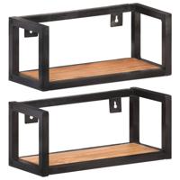 VidaXL Wandschappen 2 st 40 cm massief acaciahout - thumbnail